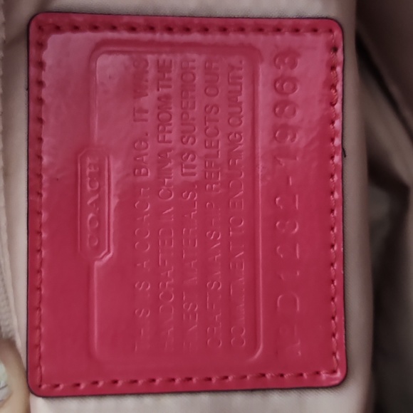 Coach Canvas and Silver shoulder bag with Pink accents - Picture 6 of 6